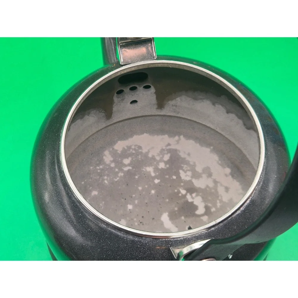 Le Creuset Demi Tea Kettle 1.25 Qt 1.1L Metallic Grey Sparkle Enamel Whistling